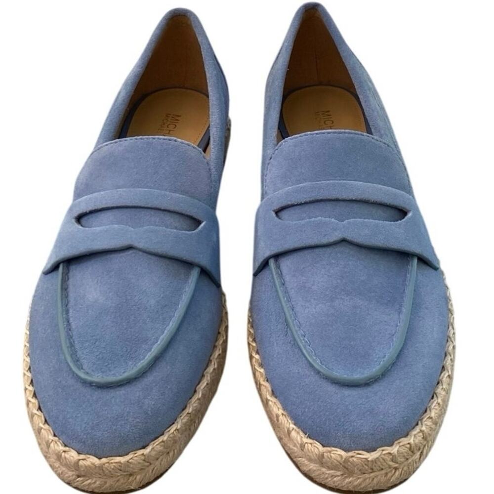 Michael Kors "Lennon" Women's French Blue, Suede, Slip On Loafer, 6, Espadrille